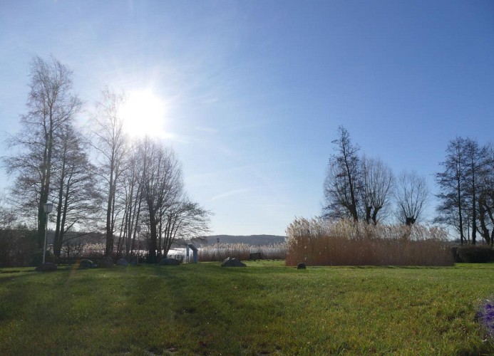 Blick von der Terrasse zum See